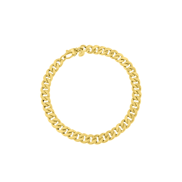 צמיד חוליות צפופות איטלקי מזהב צהוב 14 קראט