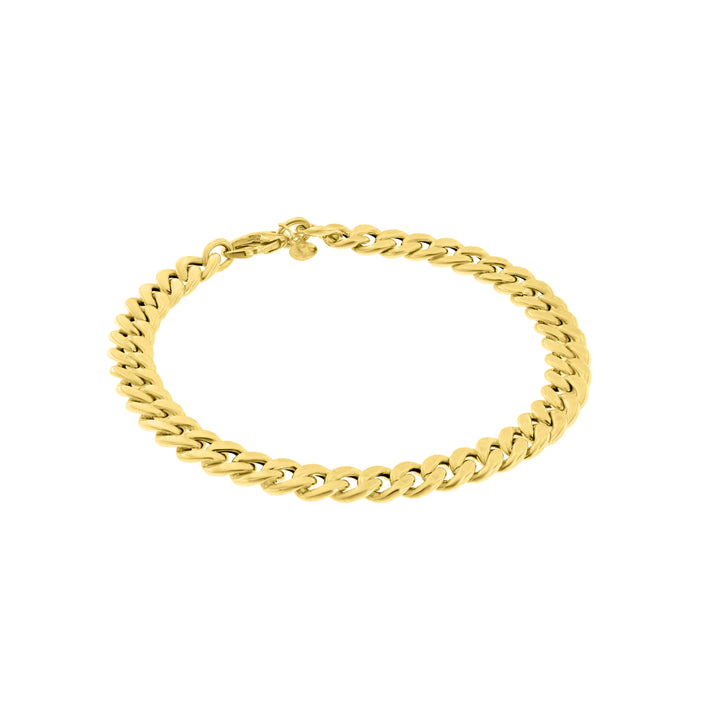 צמיד חוליות צפופות איטלקי מזהב צהוב 14 קראט