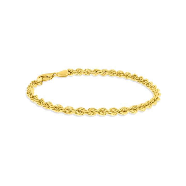 צמיד חבל עבה איטלקי מזהב צהוב 14 קראט